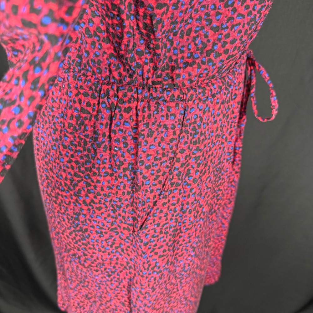 Splendid West Village Red Animal Print Dress M EUC - Picture 4 of 12